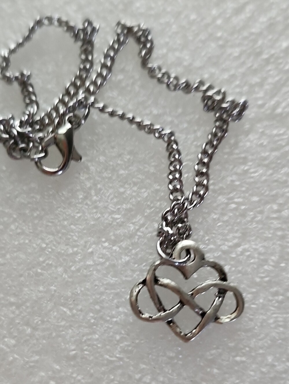 Hand Crafted Silver Infinity Heart Bracelet / Anklet